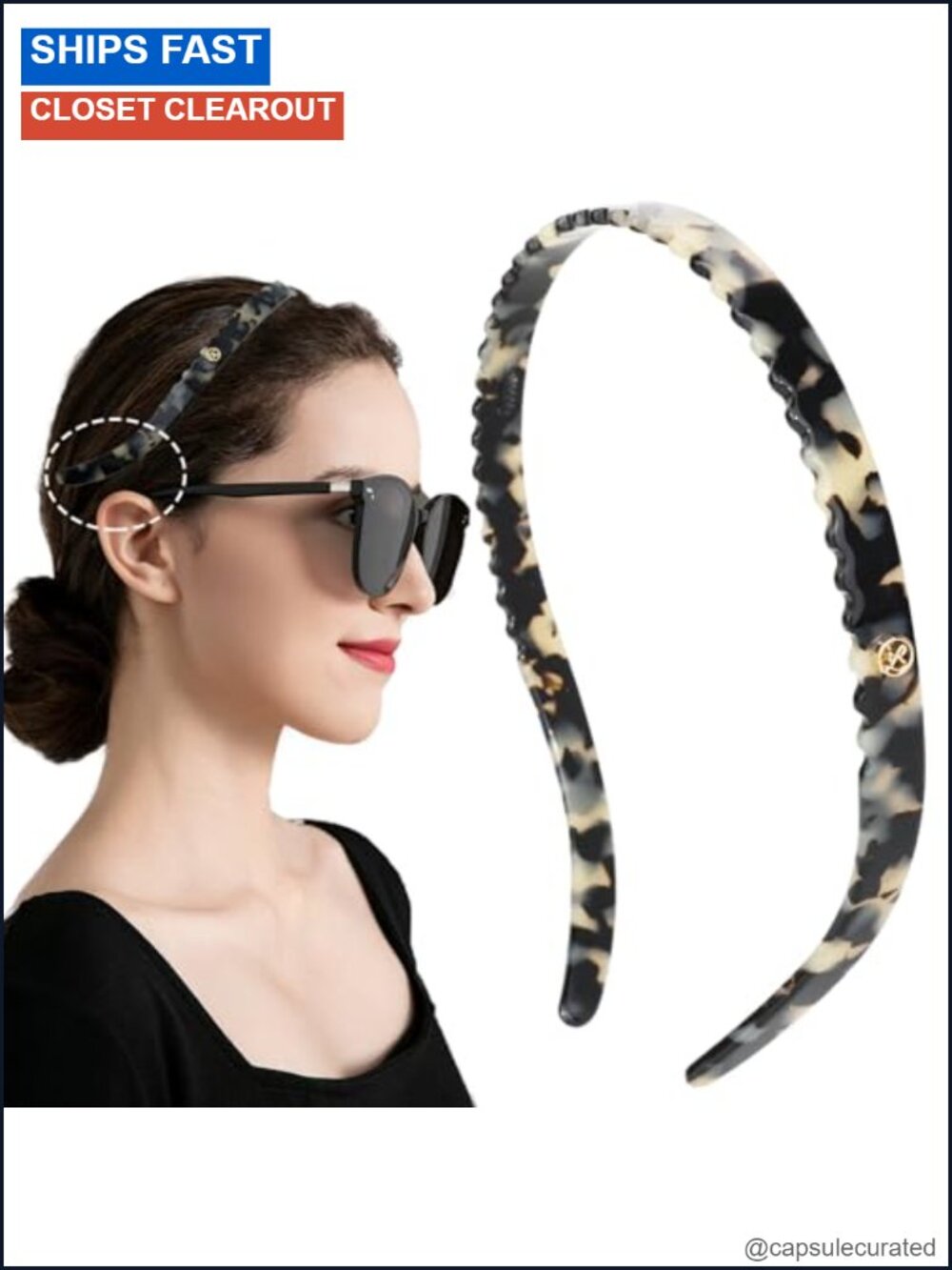 Acetate Eyewear Headband Flex No Pressure Hair Accessory for Women Girls